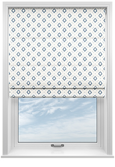 Huaraz Velvet, Cool Blue - Roman Blind